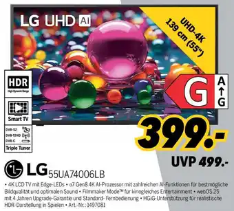 MEDIMAX LG 55UA74006LB Angebot