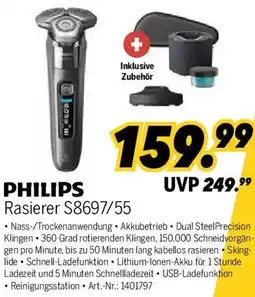 MEDIMAX PHILIPS Rasierer S8697/55 Angebot