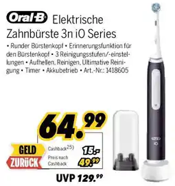 MEDIMAX Oral B Elektrische Zahnbürste 3n iO Series Angebot