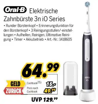 MEDIMAX Oral B Elektrische Zahnbürste 3n iO Series Angebot
