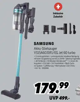 MEDIMAX SAMSUNG Akku-Stielsauger VS15A6031R1/EG Jet 60 turbo Angebot