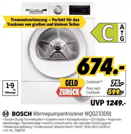 MEDIMAX BOSCH Wärmepumpentrockner WQG233D91 Angebot