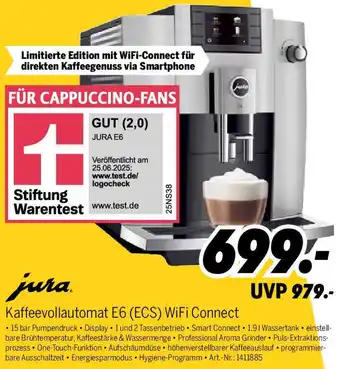 MEDIMAX jura Kaffeevollautomat E6 (ECS) WiFi Connect Angebot