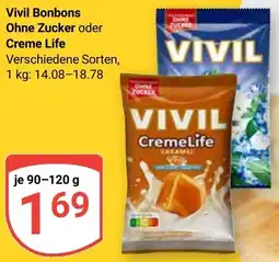 Globus Vivil Bonbons Ohne Zucker oder Creme Life Angebot