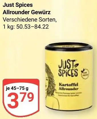 Globus Just Spices Allrounder Gewürz Angebot