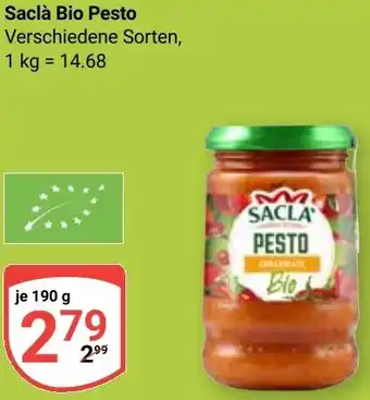 Globus Saclà Bio Pesto Angebot