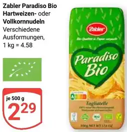 Globus Zabler Paradiso Bio Hartweizen- oder Vollkornnudeln Angebot