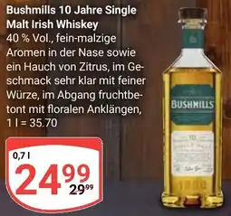 Globus Bushmills 10 Jahre Single Malt Irish Whiskey Angebot