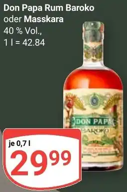 Globus Don Papa Rum Baroko oder Masskara Angebot
