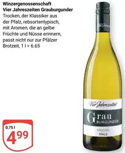 Globus Winzergenossenschaft Vier Jahreszeiten Grauburgunder Angebot