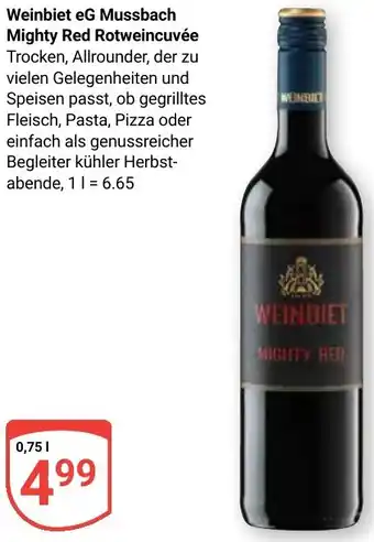 Globus Weinbiet eG Mussbach Mighty Red Rotweincuvée Angebot