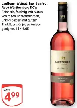 Globus Lauffener Weingärtner Samtrot Rosé Württemberg DQW Angebot