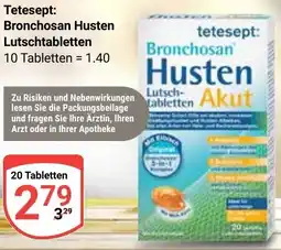 Globus Tetesept: Bronchosan Husten Lutschtabletten Angebot