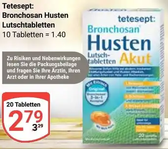 Globus Tetesept: Bronchosan Husten Lutschtabletten Angebot