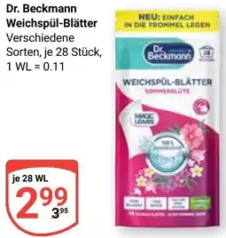 Globus Dr. Beckmann Weichspül-Blätter Angebot