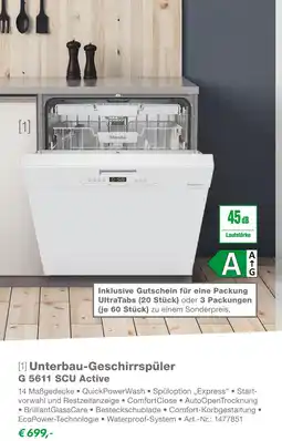 EP Miele unterbau-geschirrspüler g 5611 scu active Angebot