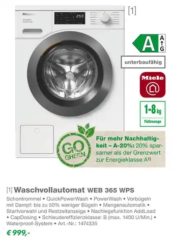 EP Miele waschvollautomat web 365 wps Angebot