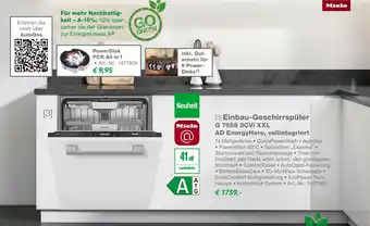EP Miele einbau-geschirrspüler g 7658 scvi xxl ad energyhero, vollintegriert Angebot