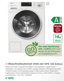 EP Miele waschvollautomat wwb 380 wps 125 edition Angebot