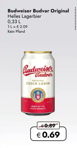 Travel Free Budweiser budvar original Angebot