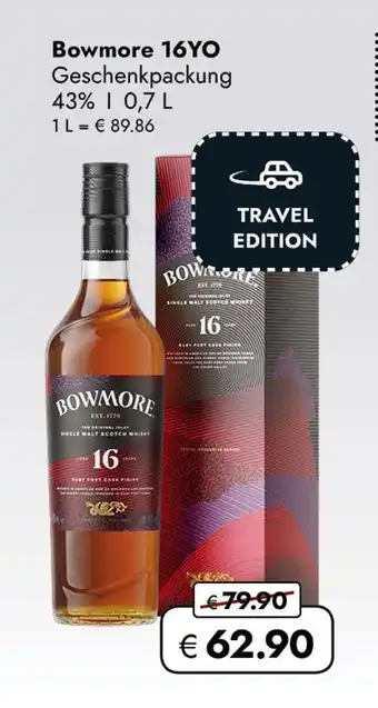 Travel Free Bowmore 16yo Angebot