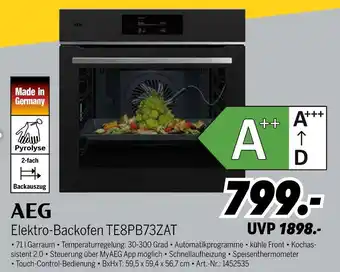 MEDIMAX Aeg elektro-backofen te8pb73zat Angebot