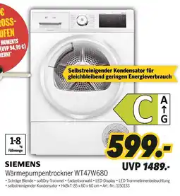 MEDIMAX Siemens wärmepumpentrockner wt47w680 Angebot
