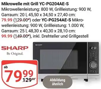 Globus SHARP Mikrowelle mit Grill YC-PG204AE-S Angebot