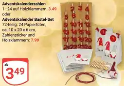Globus Adventskalenderzahlen oder Adventskalender Bastel-Set Angebot