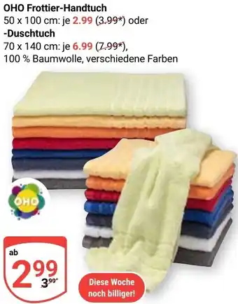 Globus OHO Frottier-Handtuch oder Duschtuch Angebot