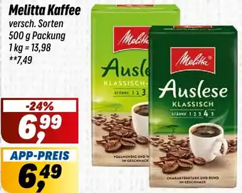 Simmel Melitta Kaffee Angebot