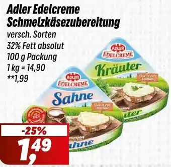Simmel Adler Edelcreme Schmelzkäsezubereitung Angebot