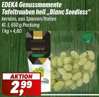 Simmel EDEKA Genussmomente Tafeltrauben hell ,,Blanc Seedless" Angebot