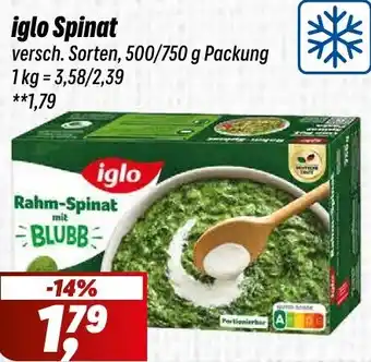 Simmel iglo Spinat Angebot