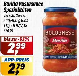 Simmel Barilla Pastasauce Spezialitäten Angebot