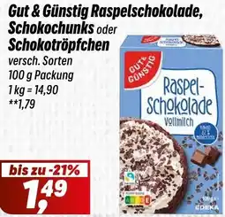 Simmel Gut &Günstig Raspelschokolade, Schokochunks oder Schokotröpfchen Angebot
