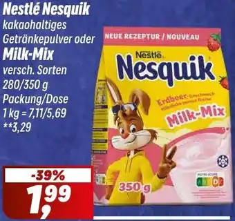 Simmel Nestlé Nesquik oder Milk-Mix Angebot