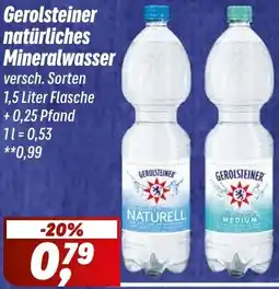 Simmel Gerolsteiner natürliches Mineralwasser Angebot