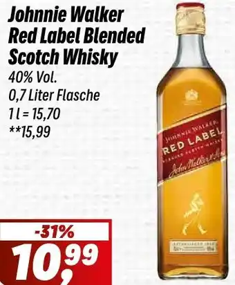 Simmel Johnnie Walker Red Label Blended Scotch Whisky Angebot
