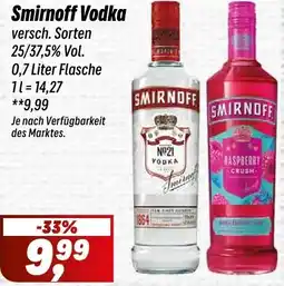 Simmel Smirnoff Vodka Angebot