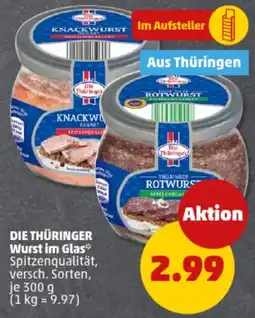 PENNY DIE THÜRINGER Wurst im Glas Angebot