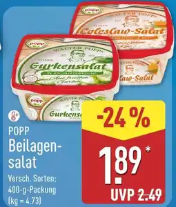 Aldi Nord Popp beilagensalat Angebot