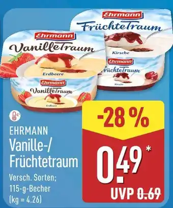 Aldi Nord Ehrmann vanille-/früchtetraum Angebot