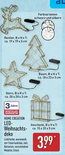 Aldi Nord Home creation led-weihnachtsdeko rentier Angebot