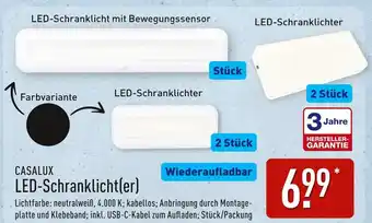 Aldi Nord Casalux led-schranklicht mit bewegungssensor Angebot