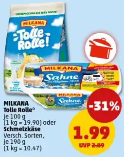 PENNY MILKANA Tolle Rolle oder Schmelzkäse Angebot