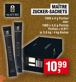 Handelshof MAÎTRE ZUCKER-SACHETS Angebot