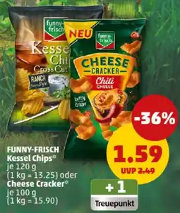 PENNY FUNNY-FRISCH Kessel Chips oder Cheese Cracker Angebot