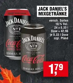 Handelshof JACK DANIEL'S MIXGETRÄNKE Angebot