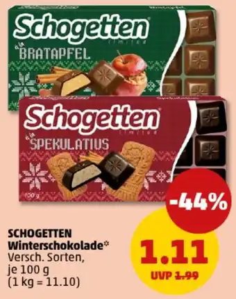 PENNY SCHOGETTEN Winterschokolade Angebot